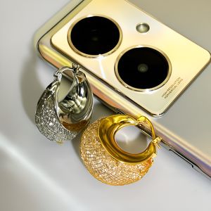 2024 Gold Silber Creolen für Frauen Titanstahl Geometrische Form von Wassertropfen Ohrstecker Damen Edelstahl Gold Silber Ohrring Schmuck