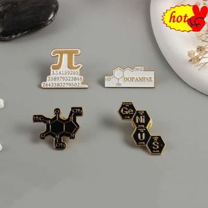 Mathematical Chemistry Molecular Science Research Enamel Pins Creative Animal Brooches Kids Backpack Decoration Jewelry Women Co