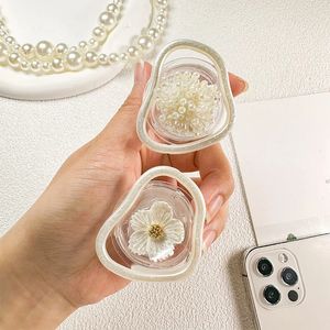 Korea ins Pearl Flower Irregular Smart Tok Universal Phone Holder Conch Shell Flower Phone Bracket GripTok Socket Lazy Bracket 50pcs