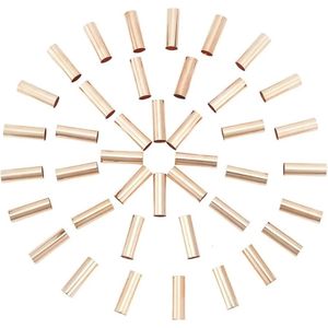 50pcs Altın Pirinç Tüp Boncuklar Halkası MacRame Boncuk 25x8mm DIY dikiş zanaat ve makrone duvar asılı bitki tutucu zanaat 240109