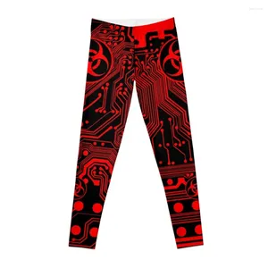 Aktywne spodnie Red Biohazard (Cybergoth) Leggingi Golf Earl