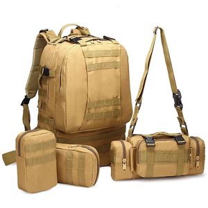 50L Tactical Ryggsäck 4 i 1 Militär armé Molle ryggsäck sportväska Vattentät utomhus vandring camping resor 3d ryggsäck mochila 240110