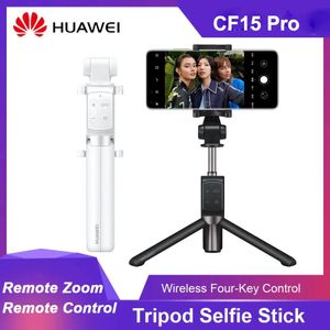 Monopods Huawei AF15ポータブルワイヤレスBluetooth Selfie Stick Tripod Monopod Remote Shutter for iOS Android Zoom Control for Huawei電話