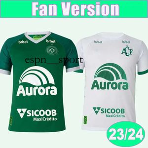 ESPNSPORT 2023 24 Maglia da calcio brasiliana Chapecoense da uomo LUIZINHO Casa Verde Via Maglia da calcio bianca Manica corta Aldult Uniforme