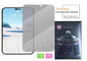 Antispy pełny klej ekran obrońca Film 9H Prywatność Temperowane szkło dla iPhone 14 Pro Max 13 13pro 12 Mini 11 Pro XS XR 8 7 6 PLU8609266