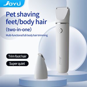 Joyu Dog Clipper 2 in 1ペットの電気髪のクリッパー2ブレード付き猫ネイルグラインダーポーの周りの髪の髪の毛