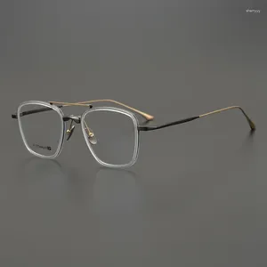 Solglasögon ramar Pure Titanium Glasses Frame Men High Quality Designer Brand Optical Eyewear Myopia Reading Women Recept Gelglas