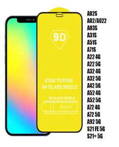 9D Full Cover Hempered Glass Phone Screen Protector för Samsung Galaxy A03S A31S A51S A71S A02S A22 A32 A42 A52 A72 A92 S21 iPhone8820873