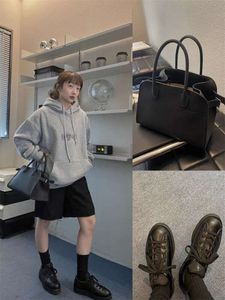 row bag gao dongjies同じハンドヘルドワンショルダートートバッグ列バッグレザー大容量通勤Margaux 15高品質