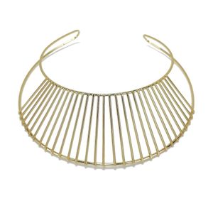 Torques MANILAI Trendy Indisches Metall Big Torques Halsband-Halsband-Halsketten Frauen Statement Afrikanischer Schmuck Goldfarbe Big Chunky