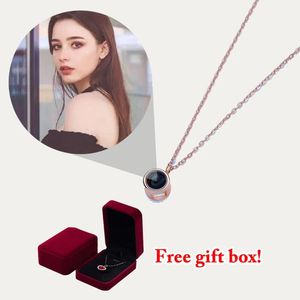 Necklaces S925 Simple Round Pendant Custom Photo Projection Necklace For Women Girlfriend Best Gifts 2022 Hot Fashion Romantic 925 Jewelry