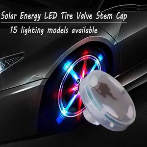 Dekorativa lampor 4 lägen 12 LED RGB CAR Auto Solar Energy Flash Wheel Tire Rim Light Lamp Decoration Cars Styling Parts High QualityL240109