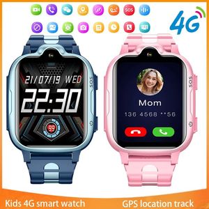 Watches Xiaomi 4G Kids Smartwatch Video Call Sim GPS Location SOS Sports Pedometer Armband Waterproof Pekskärm 2022 Ny Smart Watch