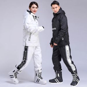 Bluza 2021 NOWOŚĆ MĘŻCZYZN KOBIETY PAR PAR SKI SUART SKUTKA Zima Zima Zestaw z kapturem Windorpood Waterproof Jacket and Spods Rowe Snowboard Suit Unisex