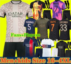 Größe 16-4XL 2024 2025 MBAPPE Fußballtrikots ASENSION maillot de foot HAKIMI LEE KANG IN VERRATTI Fußballtrikot 23 24 UGARTE Hernandez psgs. Herren Kinder Kinder 11112