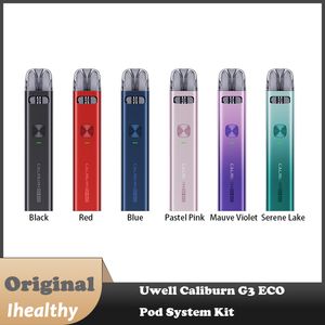 Uwell Caliburn G3 ECO Pod System Kit емкостью 2,5 мл, аккумулятор емкостью 750 мАч, подходит для капсул Caliburn G3 0,6 Ом/0,9 Ом, поддерживает вейпинг RDL/MTL