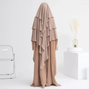 Этническая одежда Рамадан Ид Мусульманская молитвенная одежда Длинный химар Хиджаб Шарф Обёрточная бумага Топы без рукавов Абая Джилбаб Дубай Ислам Никаб Хиджабы для
