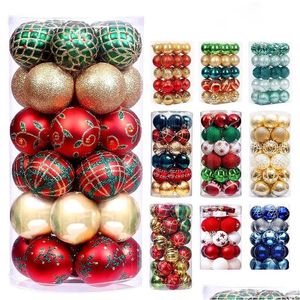 Christmas Decorations Baubles 6Cm Tree Ball Plastic Shatterproof Hanging Balls For Festival Holiday Party Supplies 30Pcs Drop Delive Dhonq