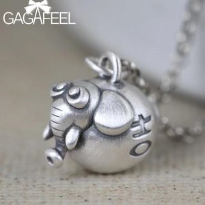 Hängsmycken gagafeel 100% 999 Pure Silver Sweet Elephant Pendant smycken för kvinnliga kvinnliga gåvor Klassiska modesmycken utan kedja