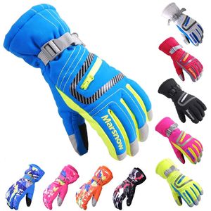 Zimowe ciepłe rękawiczki narciarskie Sport Sport Sport Riving WindProof Men Kobiety Dzieci Mittes Wodoodporne narciarstwo oddychające powietrze S/M/L/XL 240109