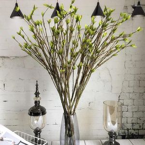 Decorative Flowers Artificial Tree Branches Rattan Simulation Dry Vine Fake Plants Green Leaf Branch DIY Garden Home Outdoor Decorations