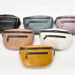 Bumväska för kvinnor Stylish Pu midjeväska med justerbar rem vegan läder crossbody fanny pack sling bröstbälte väska för resor 240109