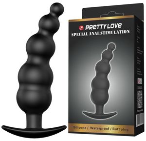 PRETTY LOVE Giocattoli del sesso anale per gli uomini Perline anali Plug Butt Silicone Anal Body Massager Prodotti del sesso Massaggio prostatico Gay adulto S9248718107