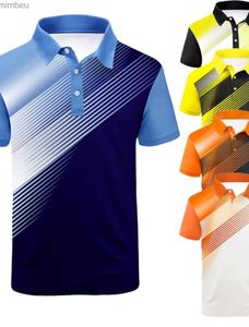 T-shirt da uomo Polo casual da uomo Stampa grafica Geometria Couverture Sport all'aria aperta Manica corta Abbottonatura Stampa Abbigliamento AbbigliamentoL240110