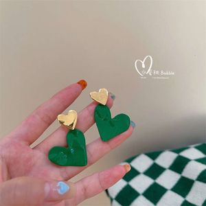 bottegaly venettaly green metal love earrings are exotic Earrings white in autumn winter