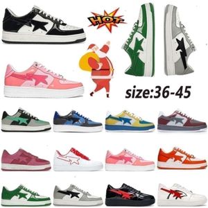 Hot Sale Designer Shoes Men Women Sta Low Patent Leather Camouflage Skateboarding Jogging Star Mens Bathing Shoes