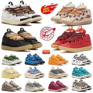 Luxury Lavin Leather Curb Sneakers Designer Dress Shoes Style 90s Extraordinary Sneaker präglade lädermanar Kvinnor i Nappa Calfskin Shoe Rubber Platform Sole