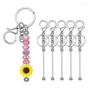 Keychains pärlor nyckelring sticker diy kit för flickor damer hantverk smycken 5 stycken