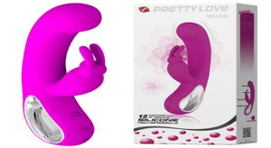 PRETTY LOVE 12-Gang-G-Punkt-Kaninchenvibratoren Sexspielzeug für Frauen Dildovibratoren Sexo Klitoris Erwachsene Sexprodukte Spielzeug Erotik MX5318294