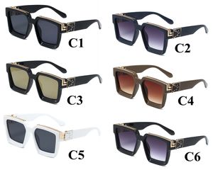 Óculos de sol retângulo redondo masculino feminino óculos de viagem vintage retrô uv400 gafas de sol 6 cores 10 peças envio rápido