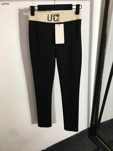 Calças de grife femininas roupas de marca para mulheres primavera calças moda triângulo logotipo senhoras leggings 10 de janeiro novo