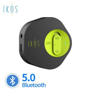 Anslutningar IKOS Bluetooth 5.0 Adapter 2 i 1 trådlös sändarmottagare 3.5mm Musik MP3 Audio Adapt för Car RCA Aux Home TV Sound System