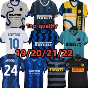 Inters Milans 19 20 22 22 Jersey Lukaku piłkarski Barella Inters Dzeko de Vrij Lautaro Vidal J. Correa Men Football Shirt Calhanoglu Gagliardini Brozovic