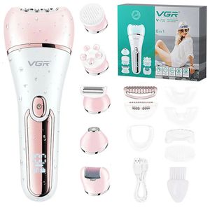 Original VGR Electric Women Epilator Female Shaver Leg Body Hair Removal Lip Chin Depilatory Lady Bikini Trimmer Hair Re 240109