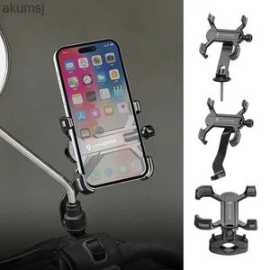 Cell Phone Mounts Holders Bike Holder Motorcycle Handlebar Mobilephone Support 360 Degree Adjustable Scooter Mount Bicycle Accessories YQ240110