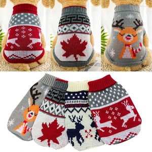 Ubrania z odzieży dla psa ciepłe świąteczne sweter małe psy pet z zimą odzież na dzika