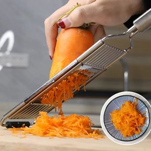 4 In 1 Shredder Cutter Stainless Steel Portable Manual Vegetable Slicer Easy Clean Grater with Handle Multi Purpose Kitchen Tool 240110