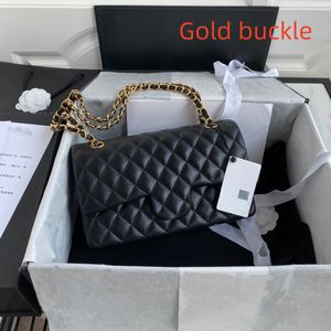 Designer 10A Mirror High Quality Shoulder Bag Classic 23cm Genuine Leather Handbag Gold and Silver Chain Shoulder Bag Flip Bag with Exquisite Box Handbag 83