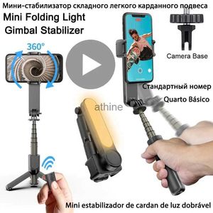 Stabilizzatore cardanico per monopiedi selfie per telefono cellulare cellulare Smartphone Cam Action Camera Maniglia Grip Selfie Stick Treppiede video telescopico YQ240110