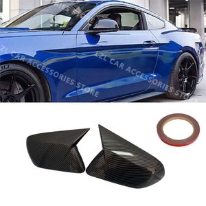 Ny bakre spegelskydd för Ford Mustang 2015-2023 GT350 GT550 W/O Turn Signal Light Side Wing Mirror Caps Fallbiltillbehör