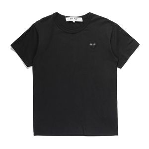 Designer tee com des garcons play coração logotipo bordado camiseta unisex japão melhor qualidade tamanho euro