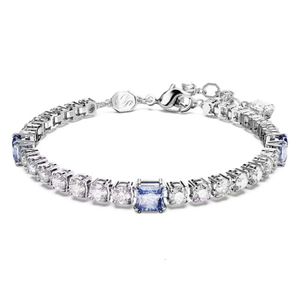 Swarovski pulseira designer feminino qualidade superior pulseira nova matriz série de tênis pulseira com elementos andorinha cristal diamante completo para