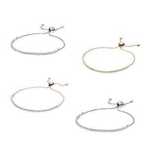 2024Designer Pandorabracelet Snake Bone Family S925 Pure Silver Rose Gold Rainbow Shining Justerbar armband infällbar