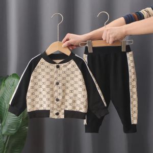 0-5 år pojkar sätter vår höst baby barn sets bomullssportpojkesdräkter barn kostymer långärmad t-shirt chg2401106-6