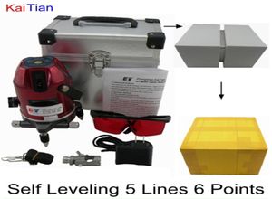 WholeKaiTian Rotary Laser Level with Outdoor Tilt Function Euro Plug 635nM Lazer Level 5 Line 6 Point Self Leveling Cross Lin3128091