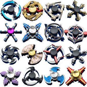 50 tipos Spinning Top Fidget Spinner Wheels Gyro Toys Metal Bearing Zinc Alloy Hand Spinners Fingertip Games Focus Anti-Anxiety Toy Alivia o estresse com estanho DHL